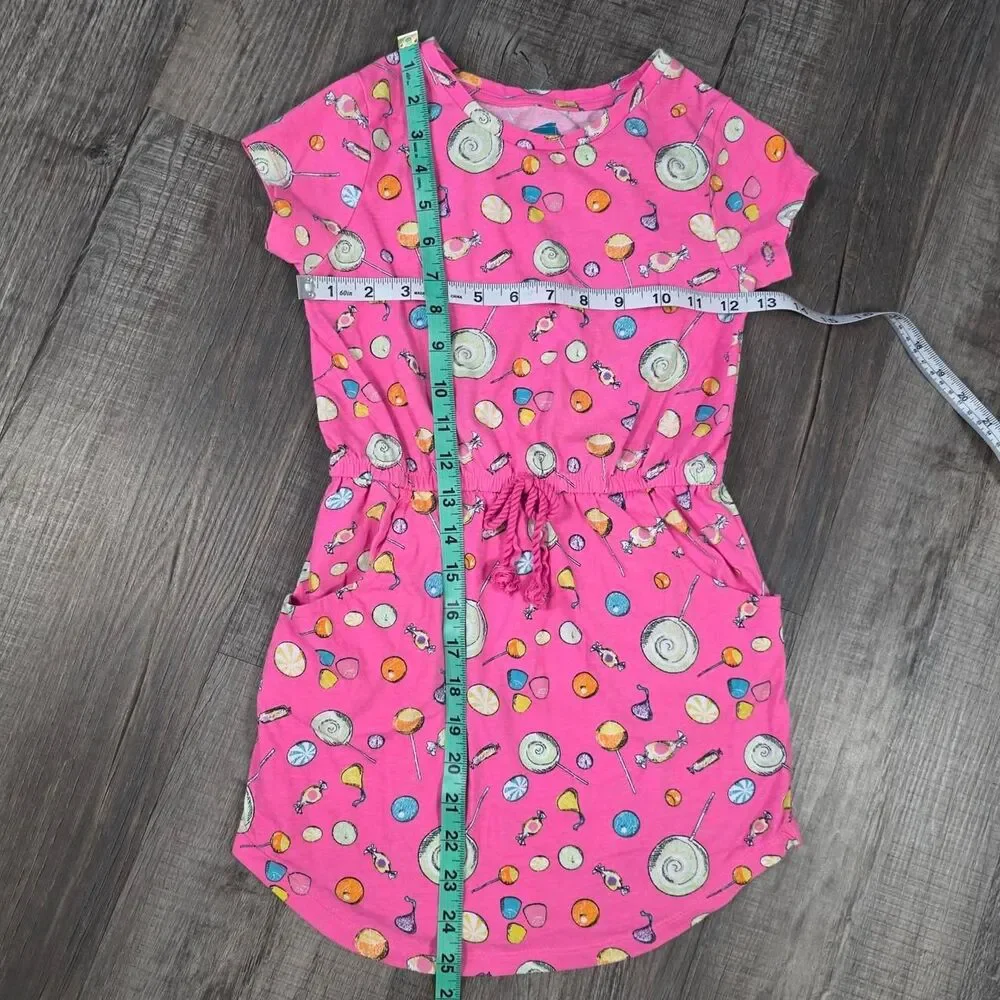 Extremely Me, Child's Pink Draw String Dress with Candy Design in size 7/8